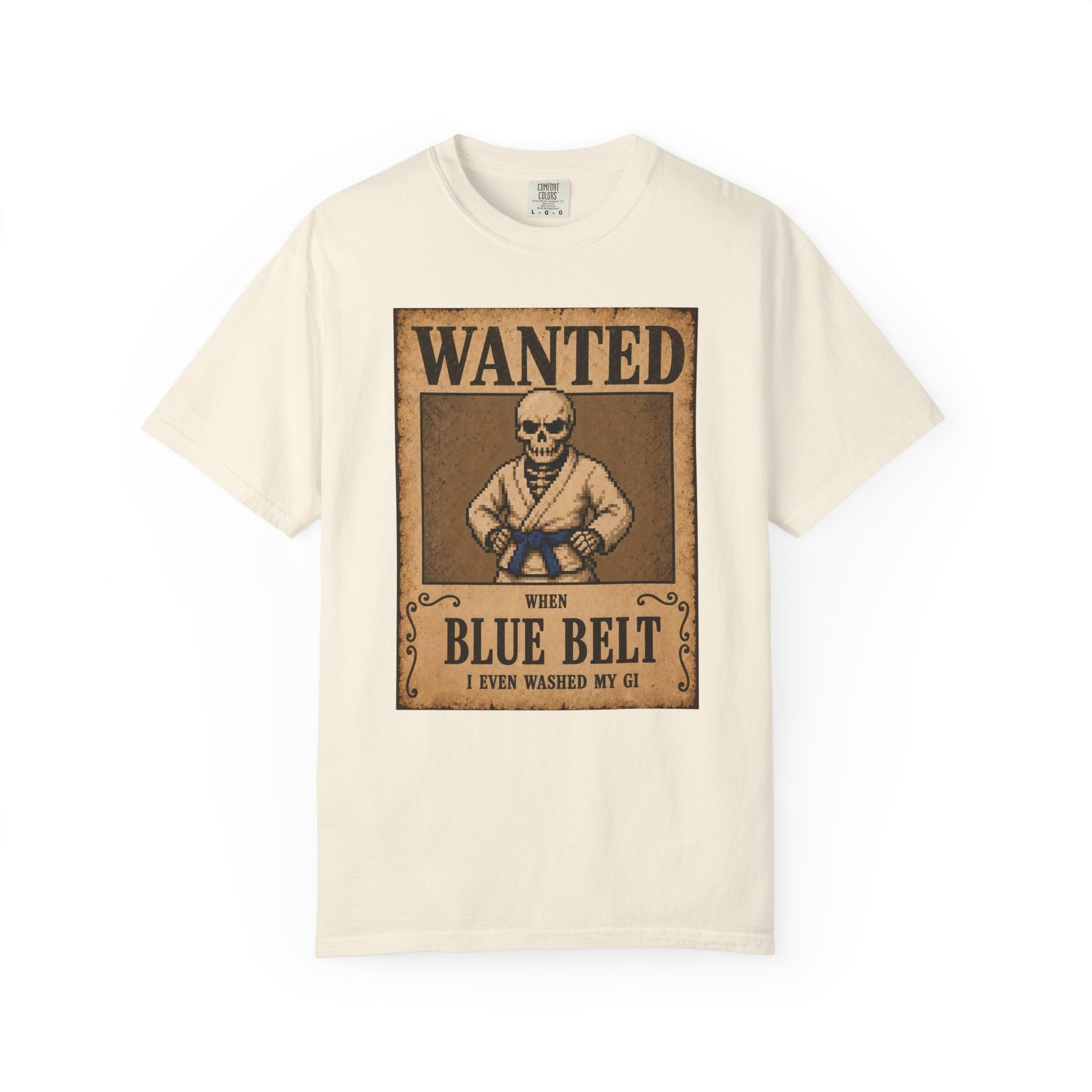 Wanted Poster Blue Belt — Graphic Tee