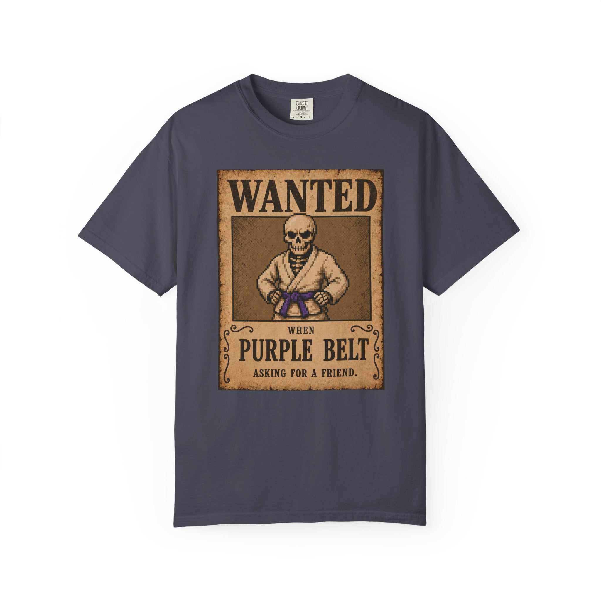 Wanted Poster Purple Belt — Graphic Tee