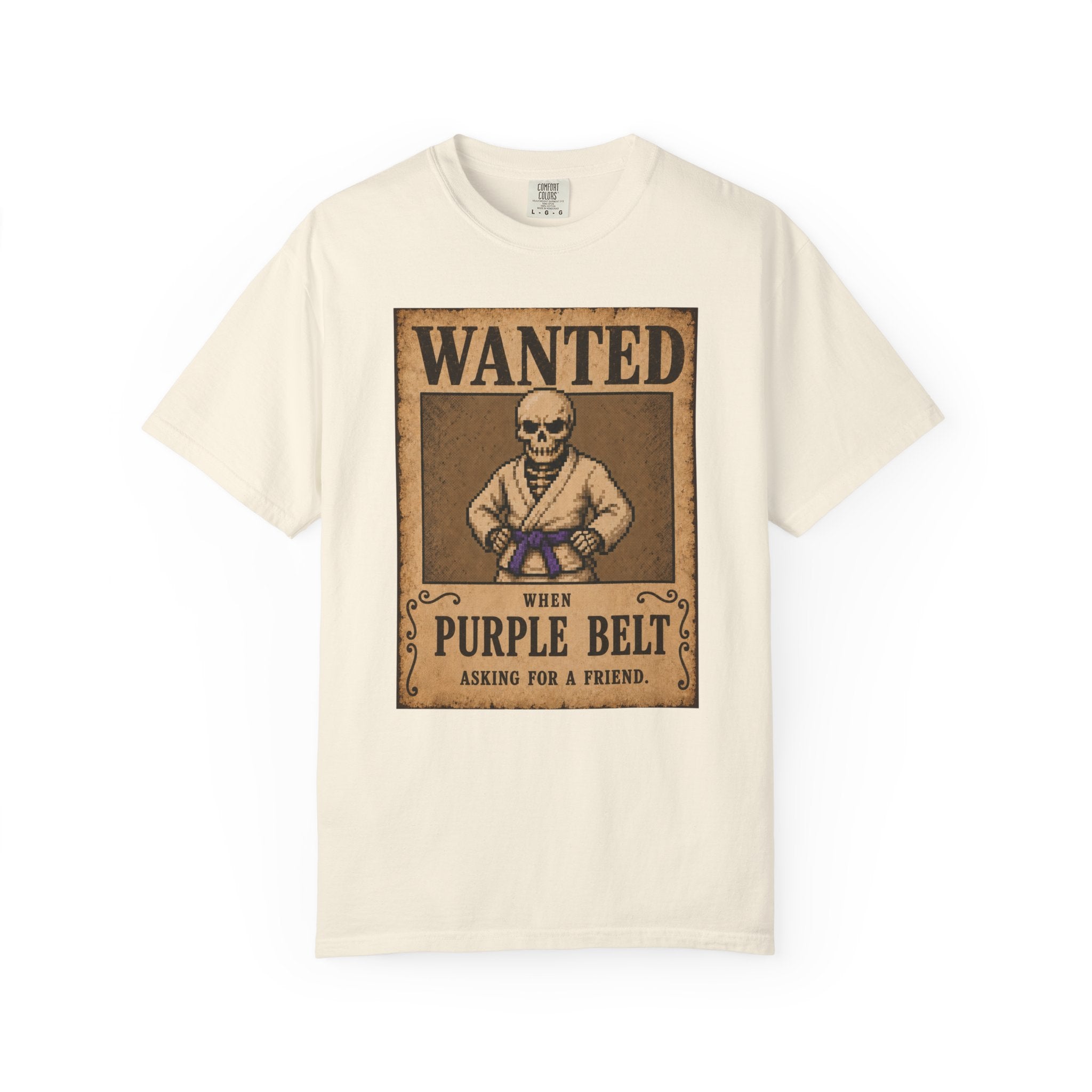 Wanted Poster Purple Belt — Graphic Tee