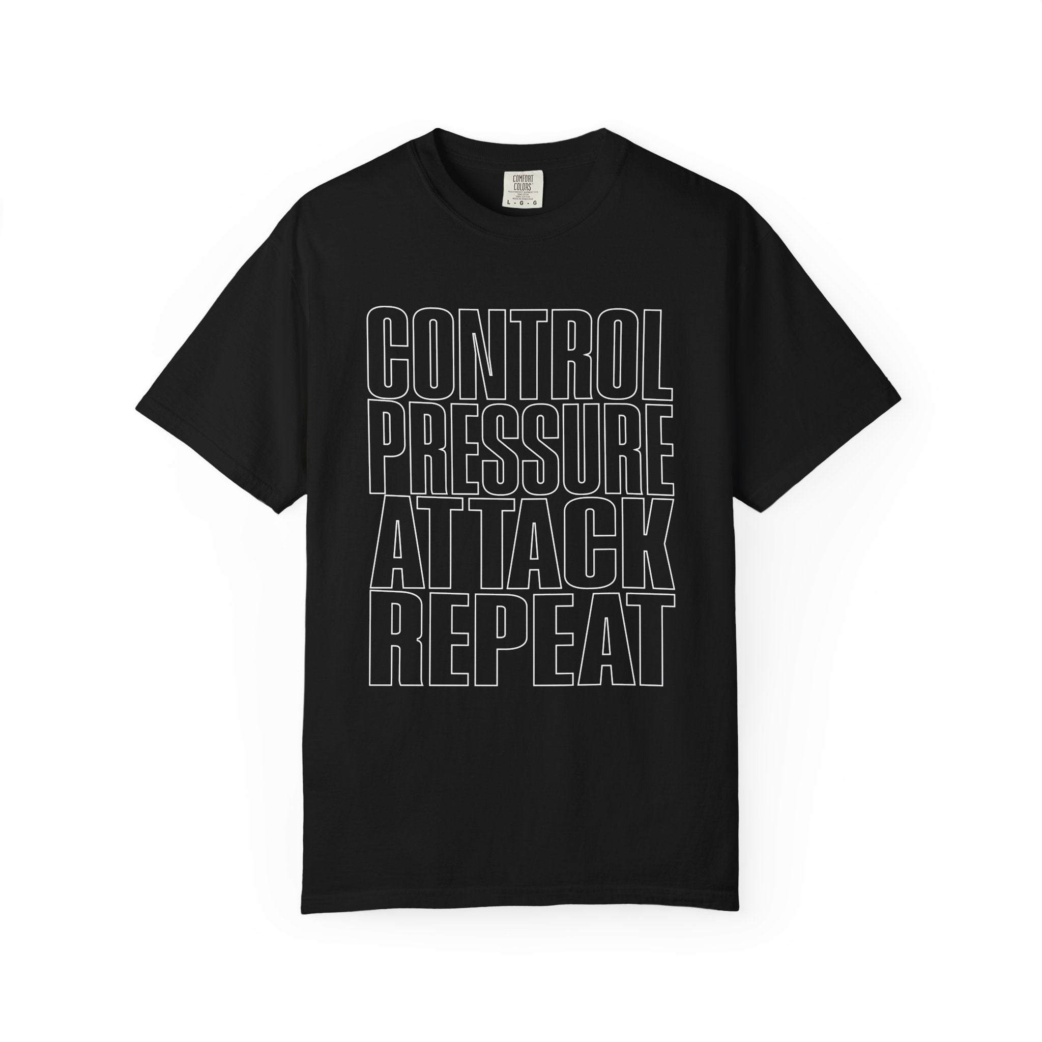 Control Pressure Attack Repeat — Graphic Tee