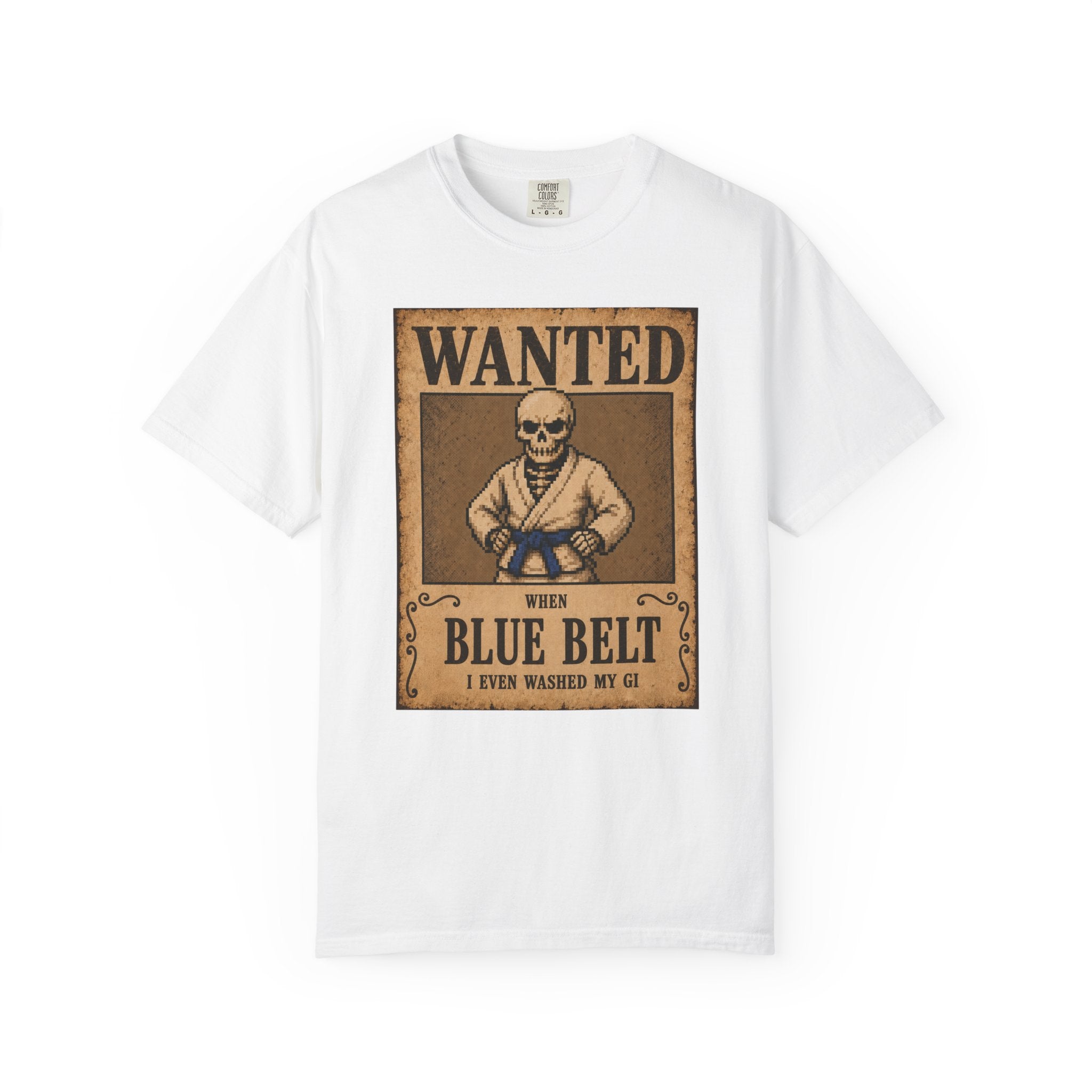 Wanted Poster Blue Belt — Graphic Tee