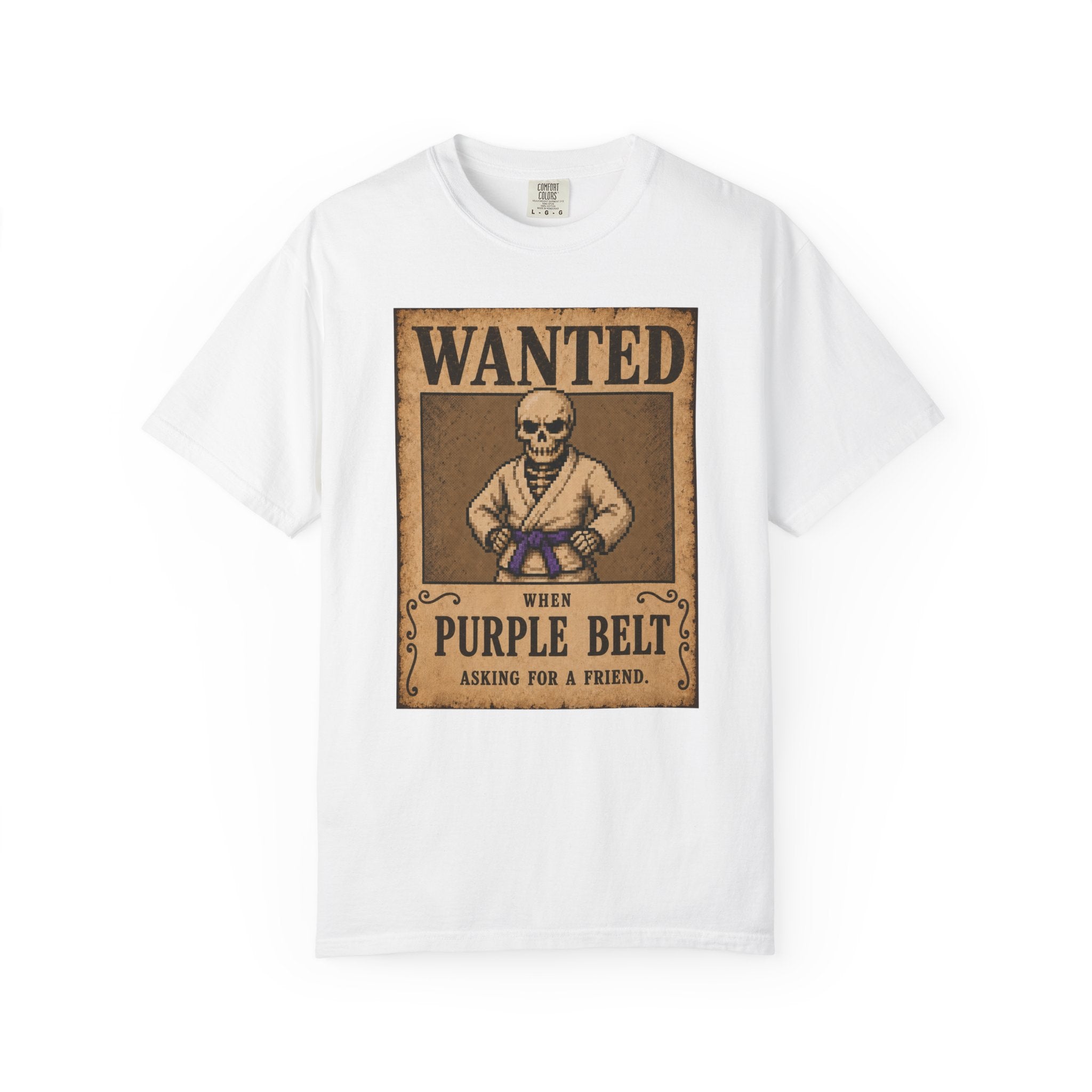 Wanted Poster Purple Belt — Graphic Tee